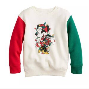 Disney's Minnie Mouse Girls Size 5 Jumping Beans® Holiday Graphic Sweatshirt NWT